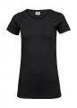 Dames T-shirt Extra Lang Stretch Tee Jays 455 Black